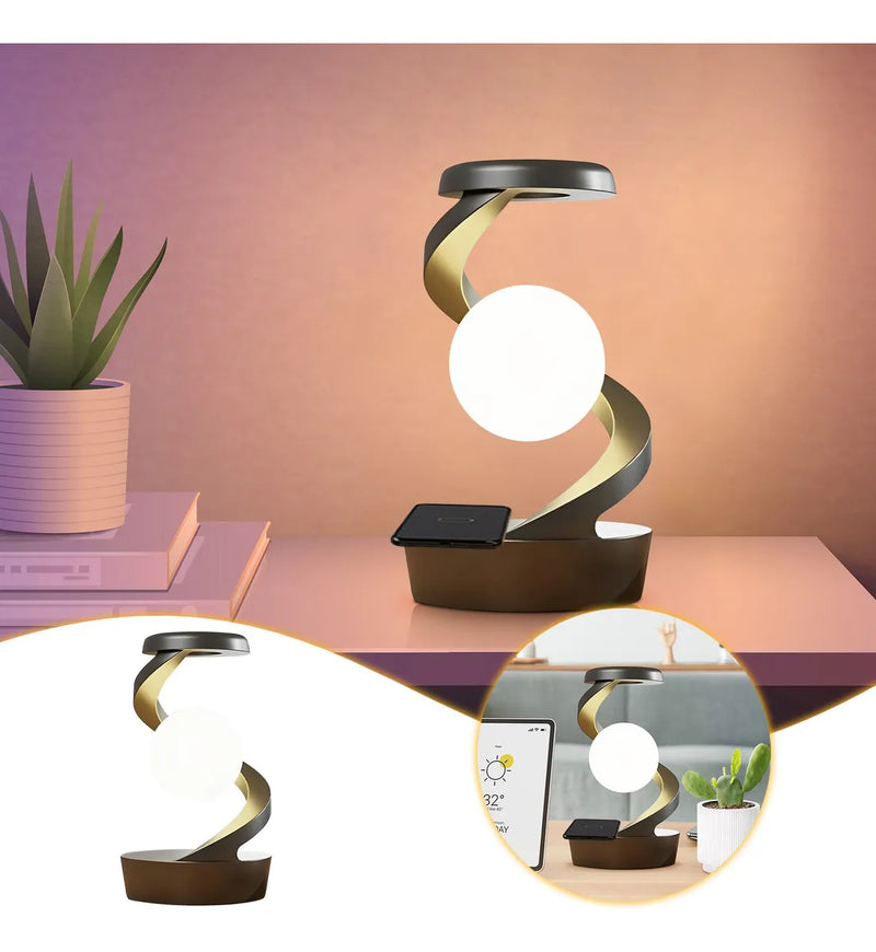 Lámpara de mesa flotante giratoria